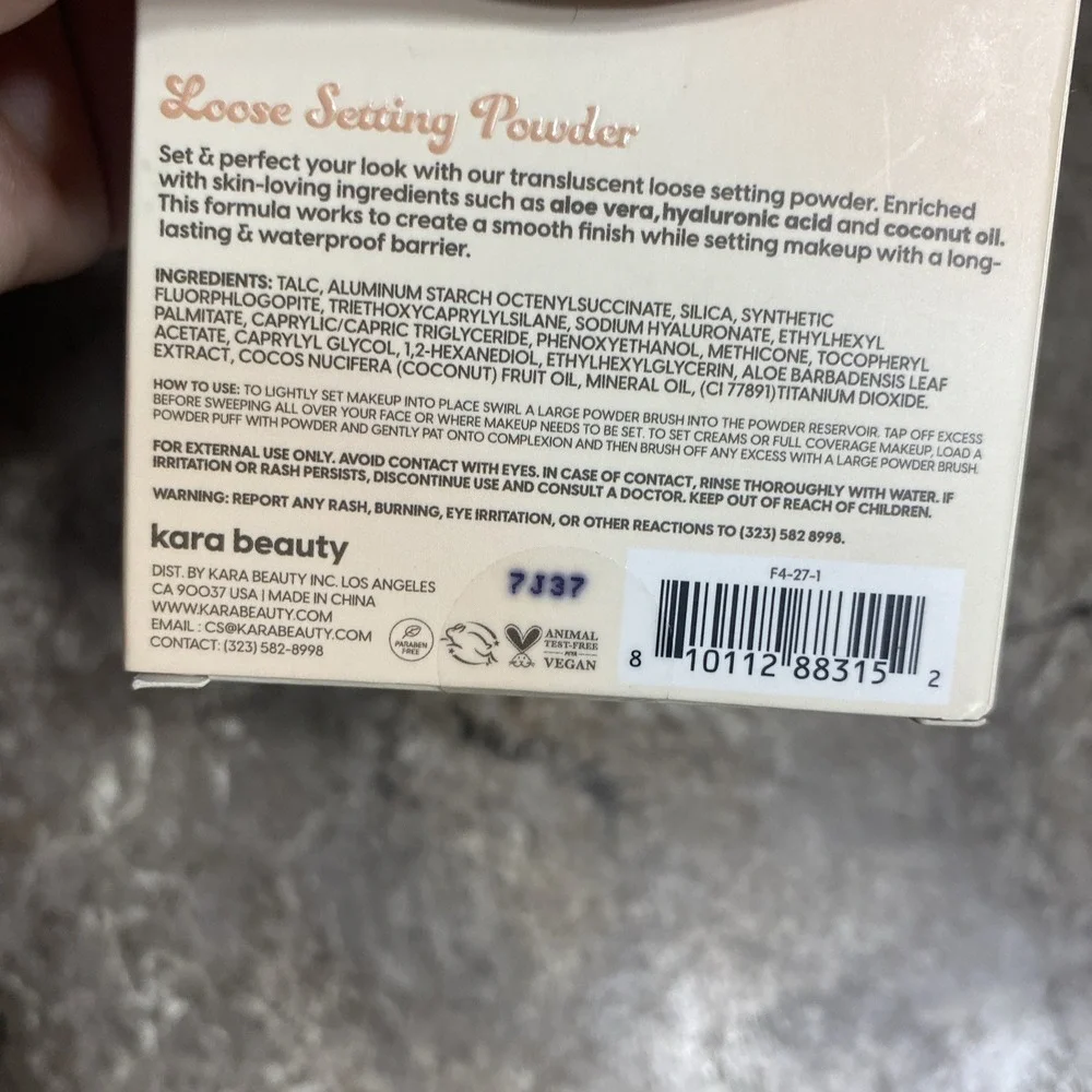 KARA‎ BEAUTY Soft Focus Loose Setting Powder Translucent White .49oz
